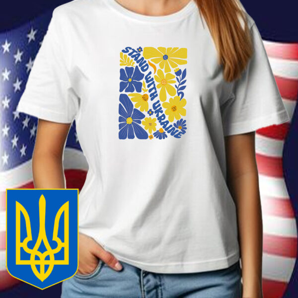 Boho Flora l Stand With Ukraine T-Shirt