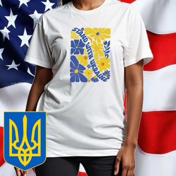 Boho Flora l Stand With Ukraine T-Shirt