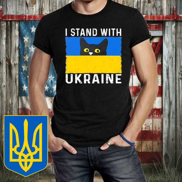 Cat I stand with Ukraine T-Shirt