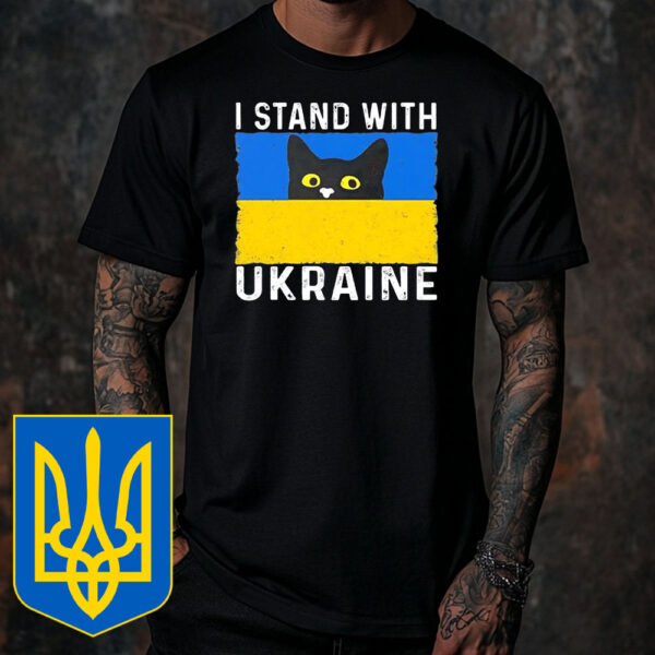 Cat I stand with Ukraine T-Shirt