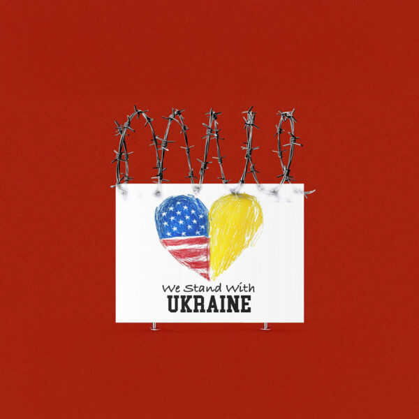 I Stand With Ukraine, Help Support Ukraine Yard Sign