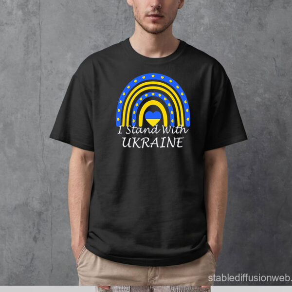 I Stand With Ukraine, Rainbow Save Ukraine Hot T-Shirt