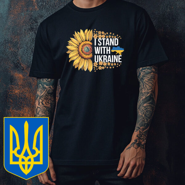 I Stand With Ukraine Sunflower Ukraine Peace Support T-Shirt