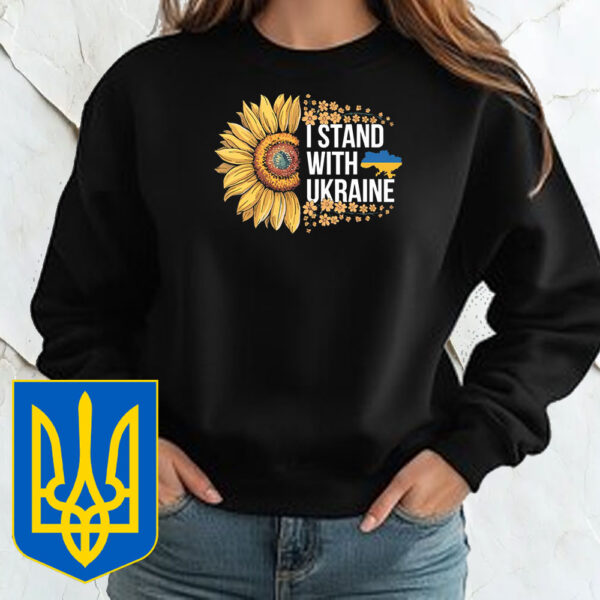 I Stand With Ukraine Sunflower Ukraine Peace Support T-Shirt