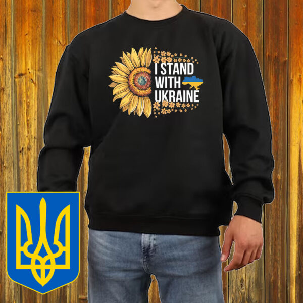 I Stand With Ukraine Sunflower Ukraine Peace Support T-Shirt