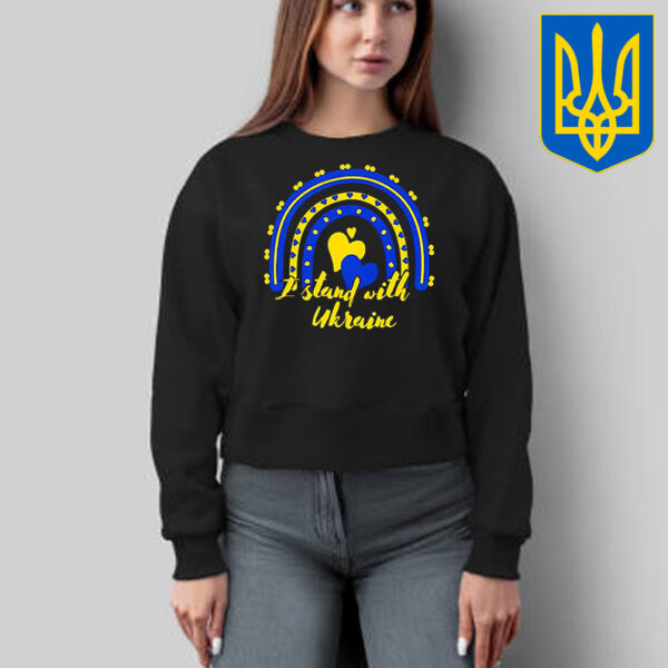 I Stand With Ukraine Vintage Rainbow Save Ukraine T-Shirt