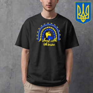 I Stand With Ukraine Vintage Rainbow Save Ukraine T-Shirt