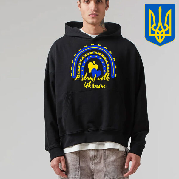 I Stand With Ukraine Vintage Rainbow Save Ukraine T-Shirt