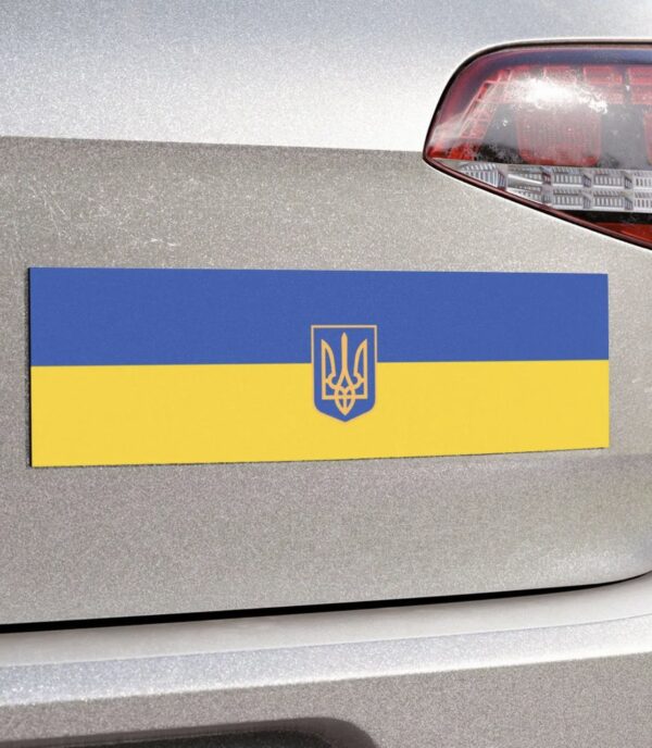 I Stand with Ukraine Car Magnet, Supportive Ukraine Bumper Magnet