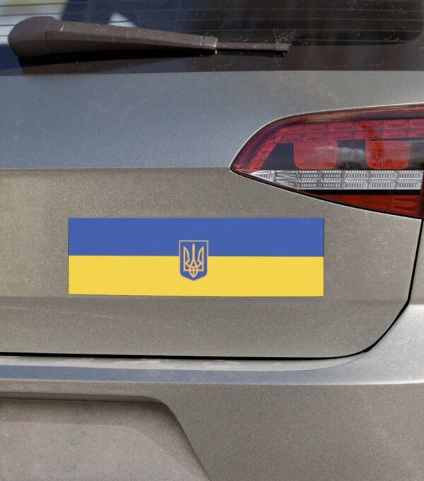 I Stand with Ukraine Car Magnet, Supportive Ukraine Bumper Magnet