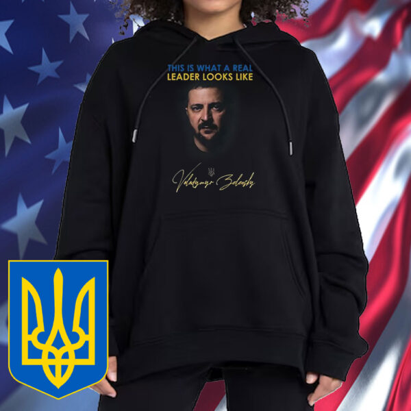 Official This Is What A Real Leader Looks Like, Volodymyr Zelensky T-Shirt