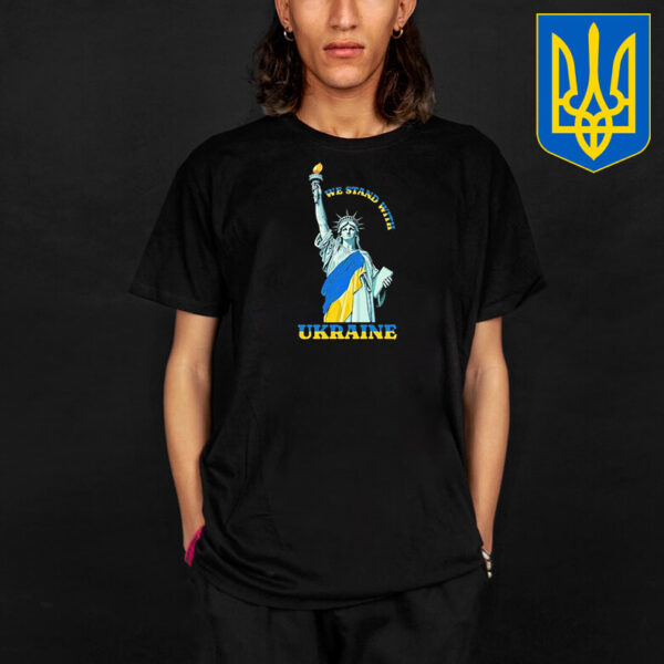 Original Statue of Liberty We Stand With Ukraine T-Shirt