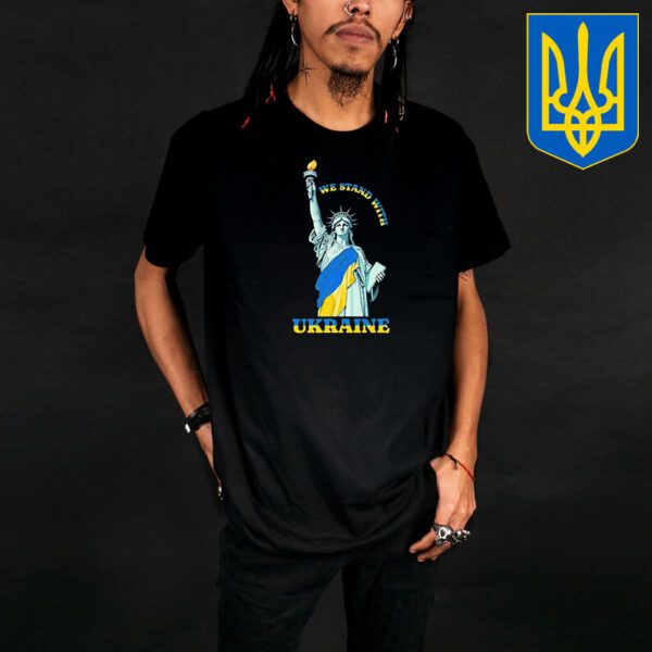 Original Statue of Liberty We Stand With Ukraine T-Shirt