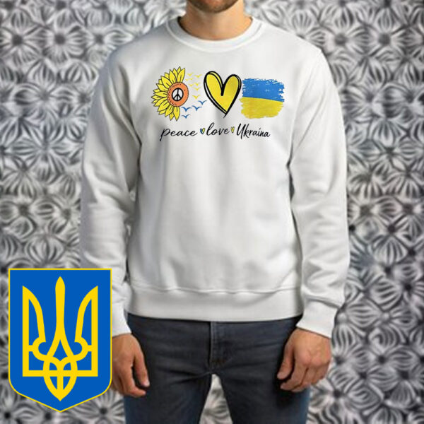 Peace love Ukraine sunflower T-Shirt