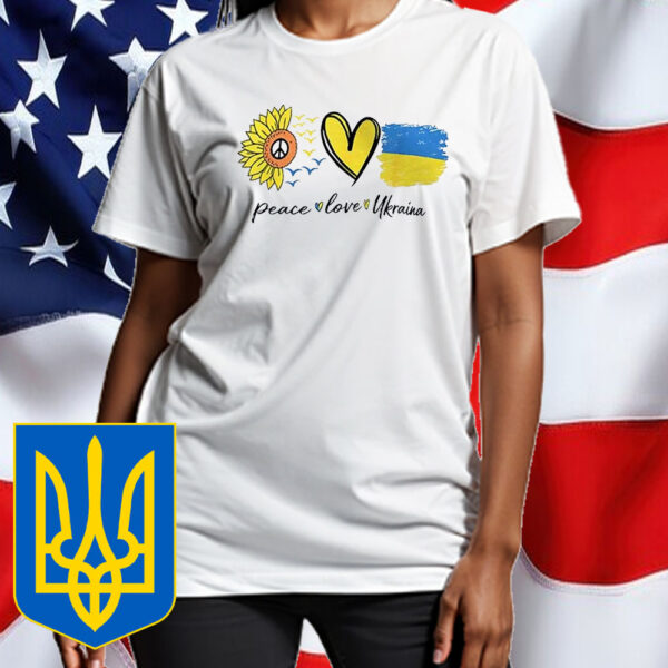 Peace love Ukraine sunflower T-Shirt