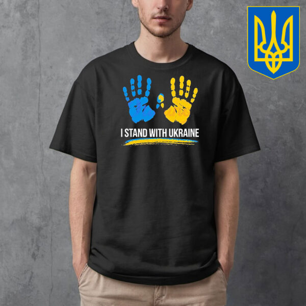 Premium Stand With Ukraine Bold Blue Yellow T-Shirt