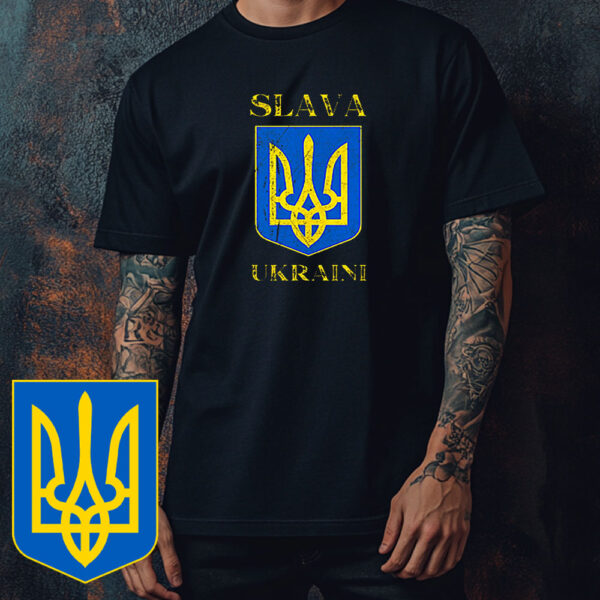 Slava Ukraini Glory To Ukraine I Stand With Ukraine T-Shirt