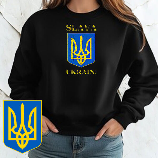 Slava Ukraini Glory To Ukraine I Stand With Ukraine T-Shirt