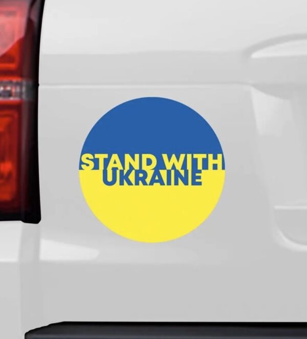 Stand With Ukraine car magnet