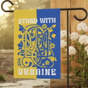 Stand with Ukraine Garden Flag, Ukraine House Yard Banner