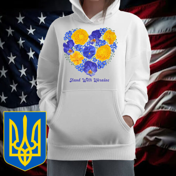 Stand with Ukraine Sunflower Ukrainian Solidarity with Ukraine Zelenskyy Support T-Shirt