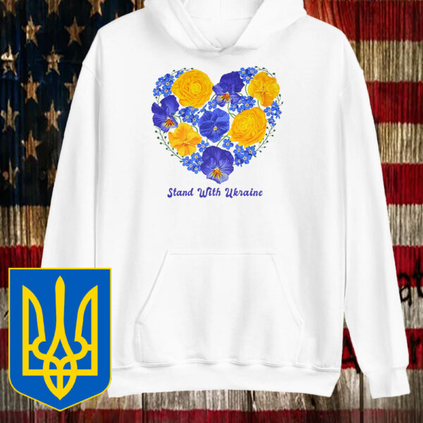 Stand with Ukraine Sunflower Ukrainian Solidarity with Ukraine Zelenskyy Support T-Shirt