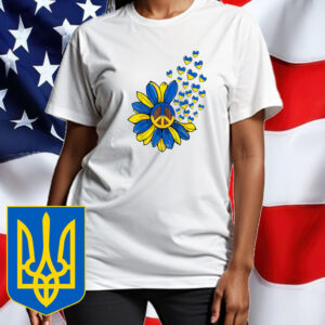 Sunflower Peace Heart Love I Stand With Ukraine T-Shirt