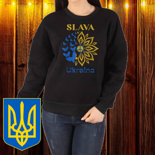 Top Slava Ukraini Sunflower Ukraine Sunflower Ukrainian Flag T-Shirt