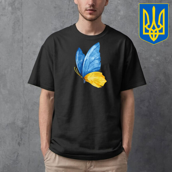 Ukraine Flag butterfly T-Shirt