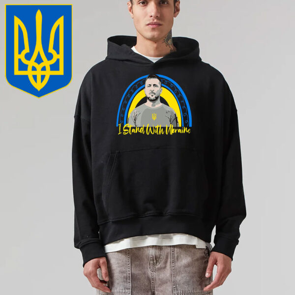 Ukraine Rainbow Graphic I Stand with Ukraine T-Shirt