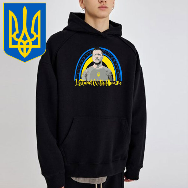 Ukraine Rainbow Graphic I Stand with Ukraine T-Shirt