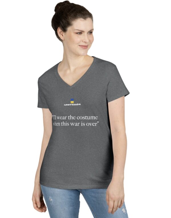 United24 I'll Wear The Costume When The War Is Over Ladies' V-Neck T-Shirt