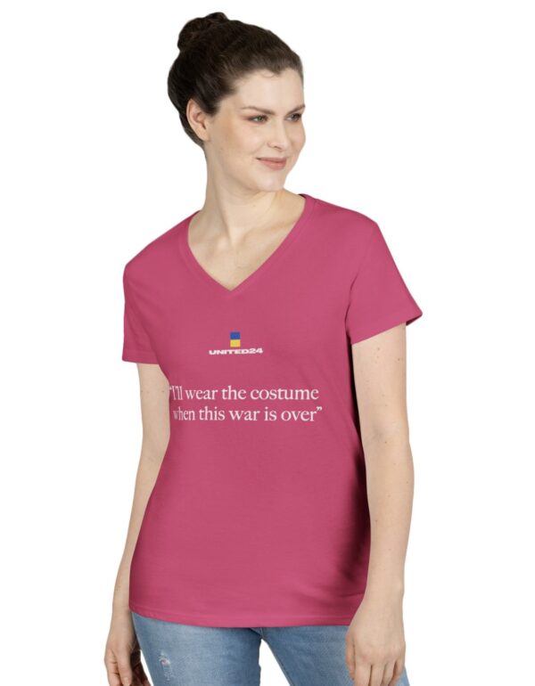 United24 I'll Wear The Costume When The War Is Over Ladies' V-Neck T-Shirt