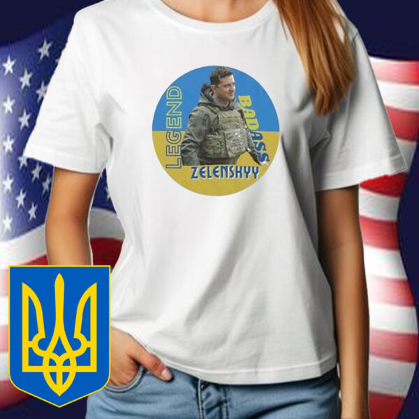 Volodymyr Zelensky Badass I Stand With Ukraine T-Shirt