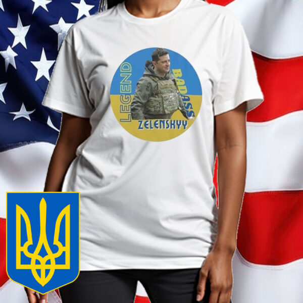 Volodymyr Zelensky Badass I Stand With Ukraine T-Shirt